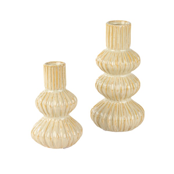 Keramik Vase Athen gewellt