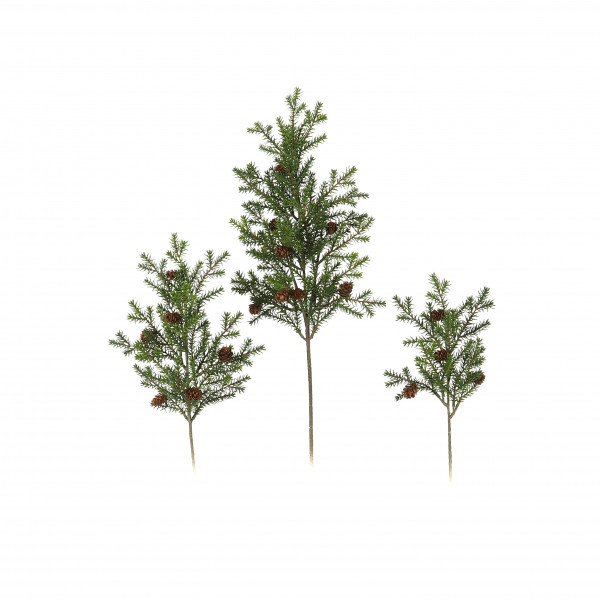 Lärchenzweig mit Zäpfchen x 15, grün-natur, 48 cm