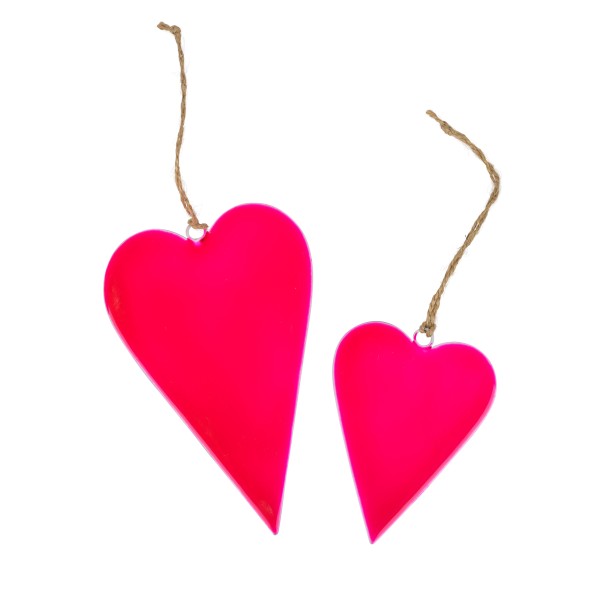 Metall-Herz zhängen,pink