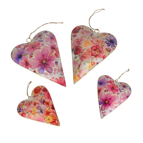 Metall-Herz Blütentraum