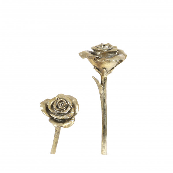 Poly-Deko-Rose, gold antik