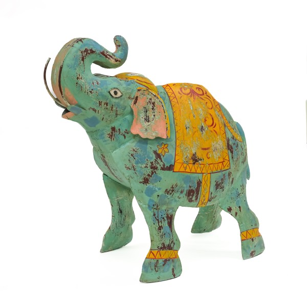 Elefant aus Metall, stehend, 114x49x122cm