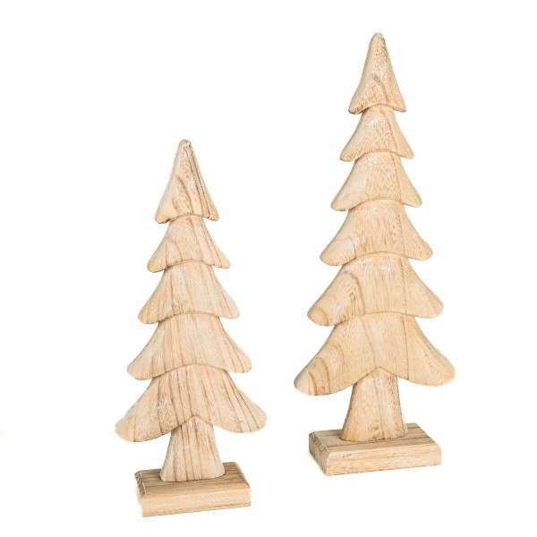 Deko-Tanne, Holz, stehend, natur