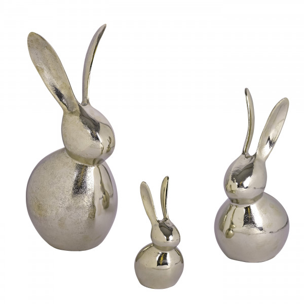 Aluguss Hase Noah, silber