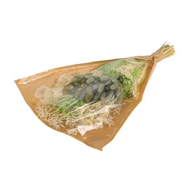 Bouquet Trockenblumen Bund 3 Farbig weiß ,grau,smargd