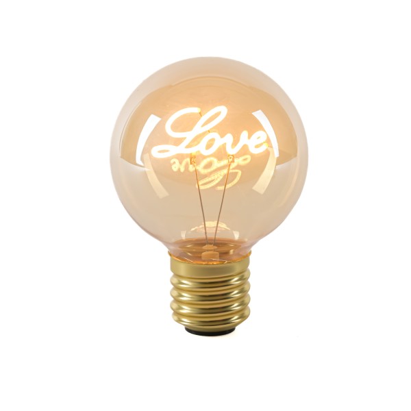 LED Glühbirne Love m. USB Recharge Anschluss 9,5x14 cm