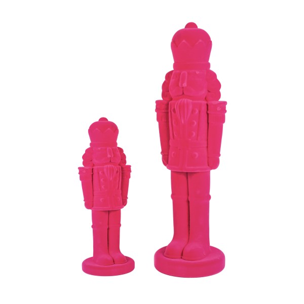 Nussknacker Noce, Kunststoff beflockt, pink
