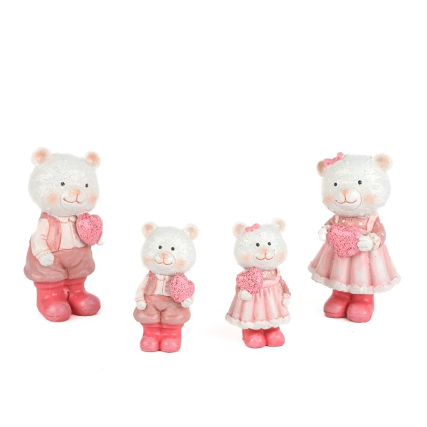 Poly Bär Bella&Jan 2Mod sort, mit Herz