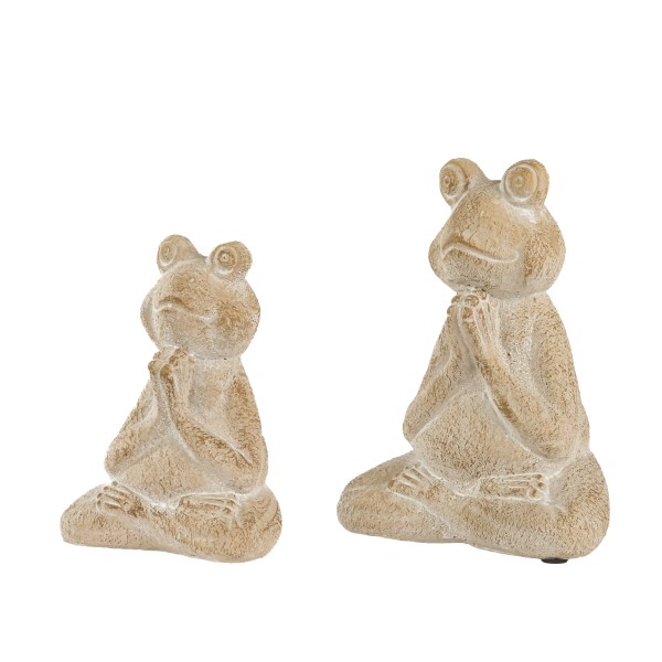 Zement- JOGA -Frosch