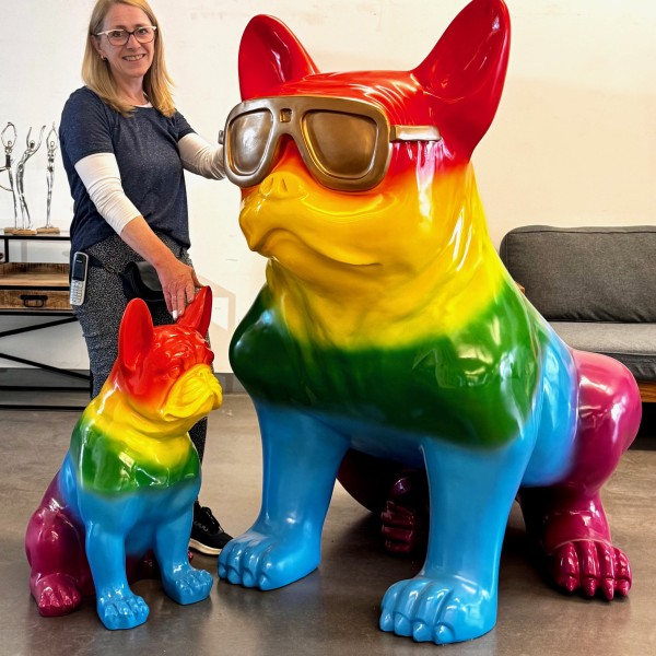 Poly Deko-Hund, Rainbow BIG-BUDDY 145x98xh151 cm