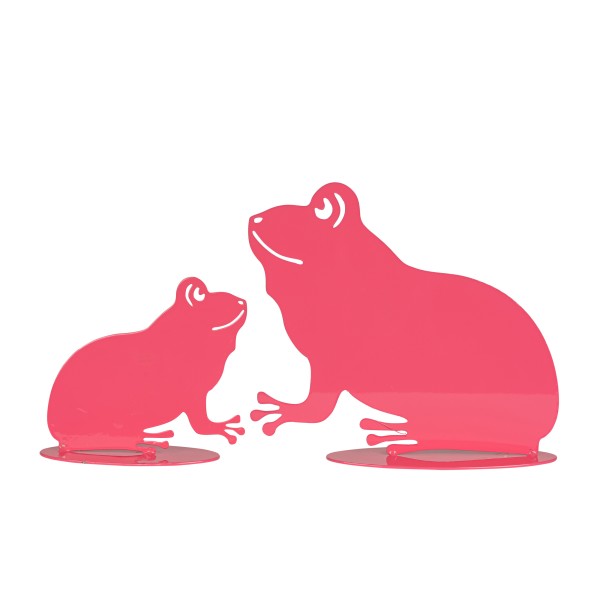 Metal - Aufsteller Frosch Kalle h23 cm, pink