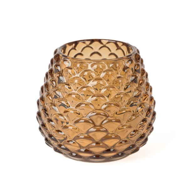 Windlicht Herbstzauber cognac 10x10x8,6 cm