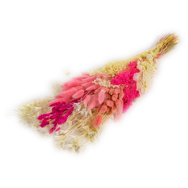 Bouquet Trockenblumen Bund 3 Farbig weiß ,rose,pink