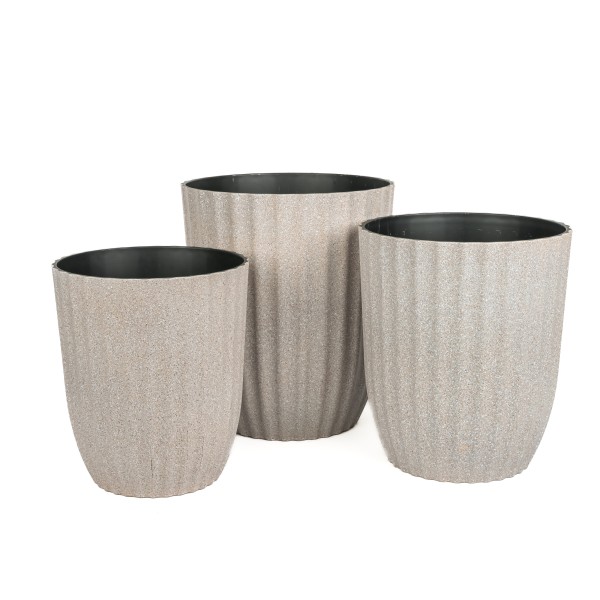 Kunststoff-Topf hohe Form, gerillt