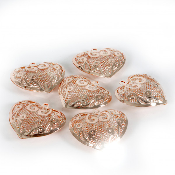 Glamorous Herz silber L 5,5cm B 6 cm