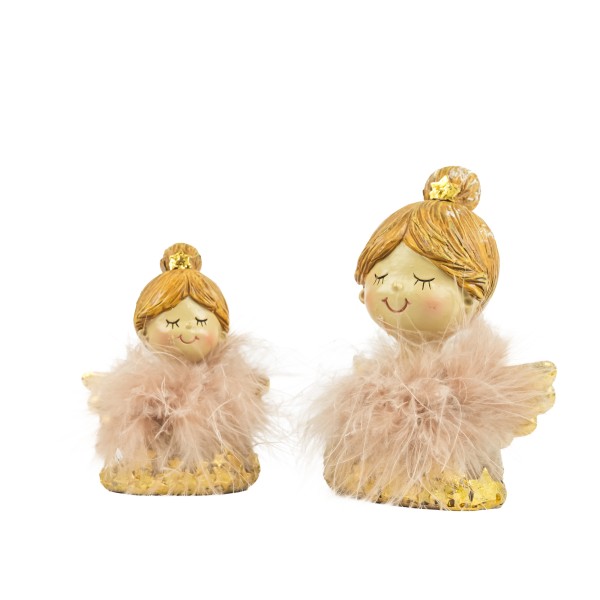Poly Engel Cindy mit rosa Plüsch