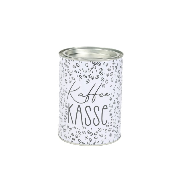 Spardose, Metall, 10x10x13.5cm Urlaubskasse & Kassekasse