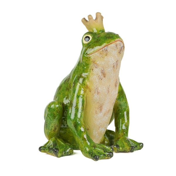 Magnesia Froschkönig Hubert , 25x29x h38cm, grün/weiß