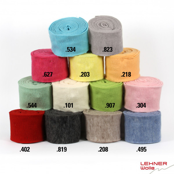 LEHNER Filz-Topfband einfarbig 15cm,Lfm.5m