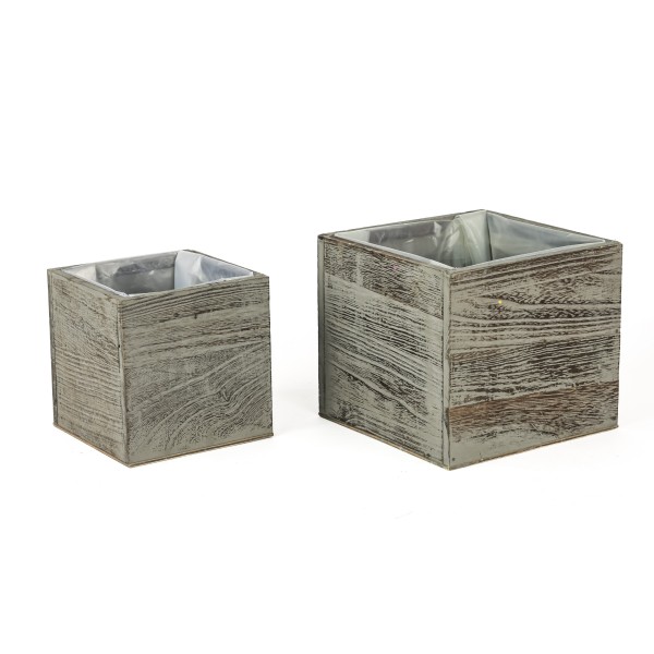 Holz Pflanzkasten quadr.