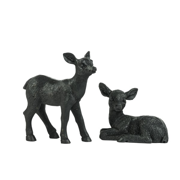 Poly-Bambi,stehend/liegend sortiert 5,3x2,5x4,5cm, schwarz