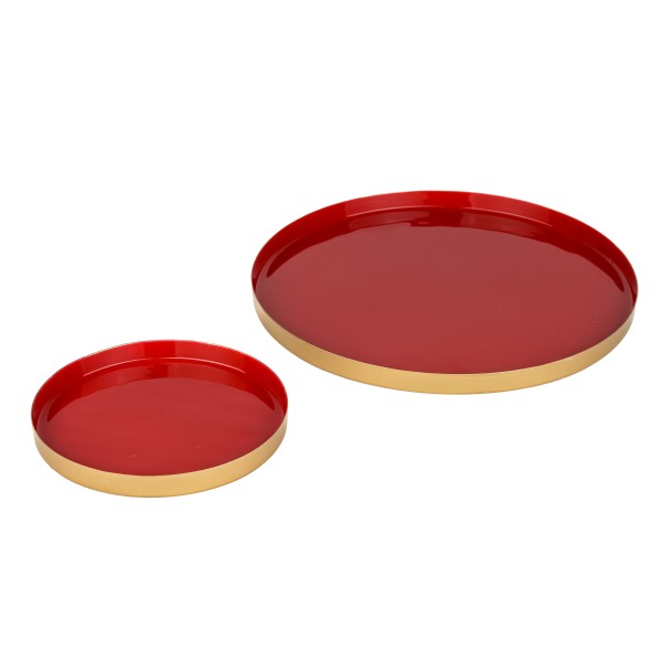 Metall-Teller Petita rot-gold