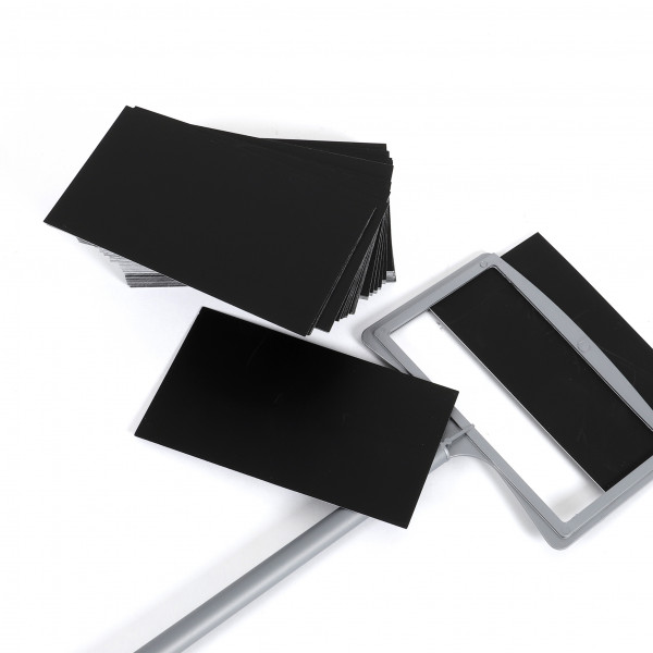 Ersatzschilder 110x65 mm schwarz