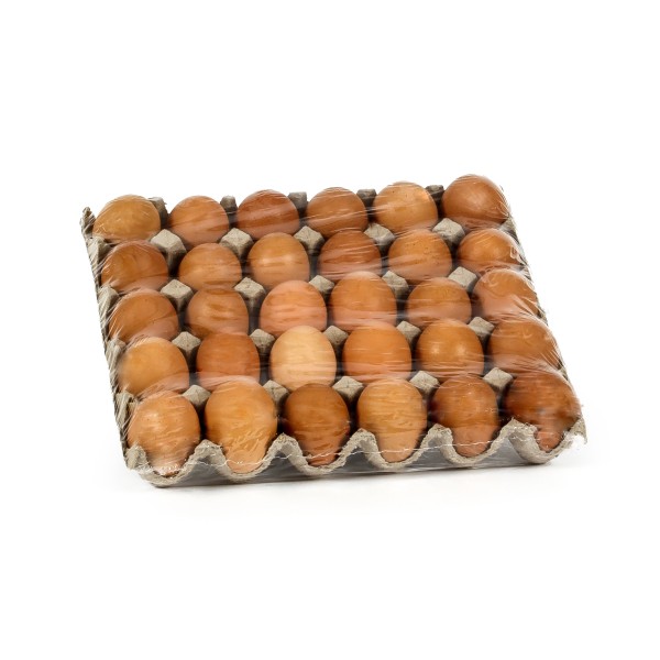 Hühnereier Tray/30, naturbraun