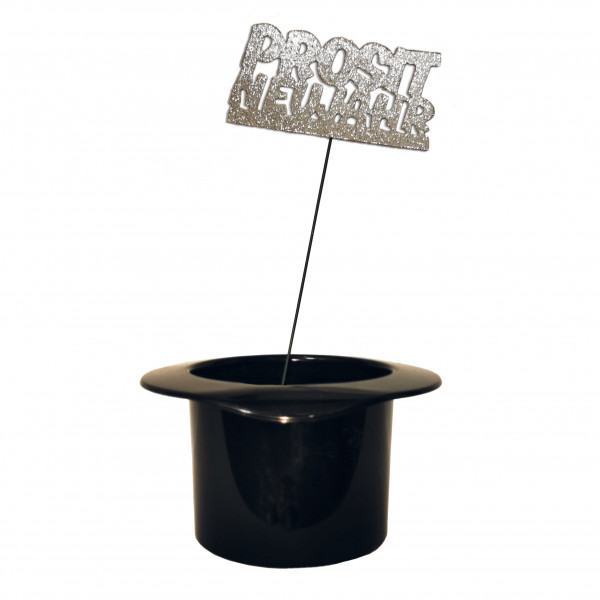 Stecker Prosit Neujahr silber 10x5 cm 10 Stück im Blt