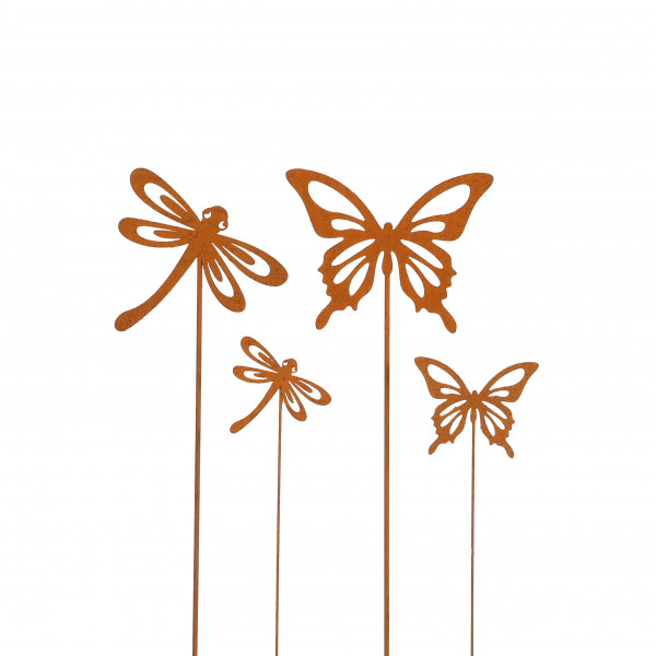 Metall-Stecker Schmetterling und Libelle