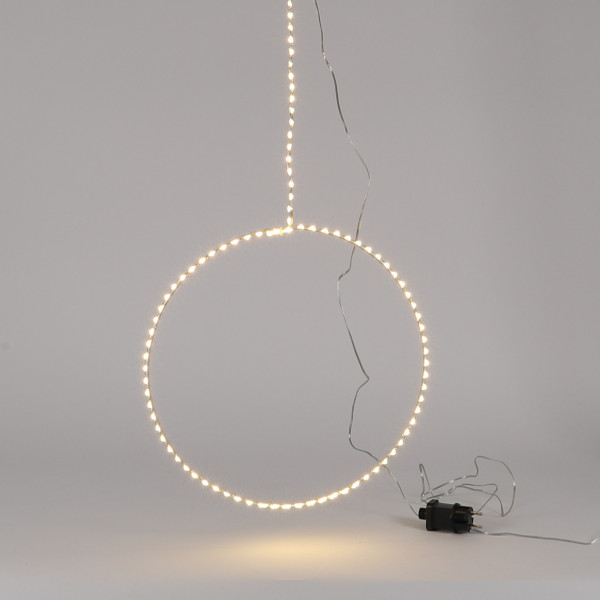 LED - Deko-Ring zum hängen mit 124 Birnen,38cm,Netzstecker&timer-Funktion