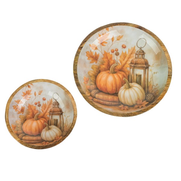 Holz-Schüssel Herbst Design