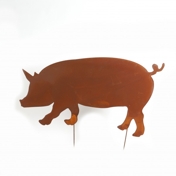 Rost - Stecker, Schwein B 50cm x 40 cm auf 2 Pick 13cm