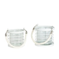 Metall Laterne mit Glas Metall Laterne mit Glas