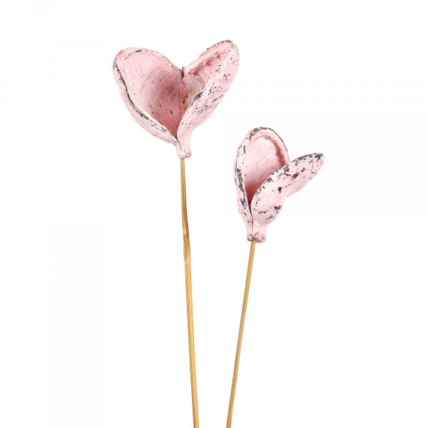 Badam am Stiel (Fensterkarton x 50 St.) soft rose frostet