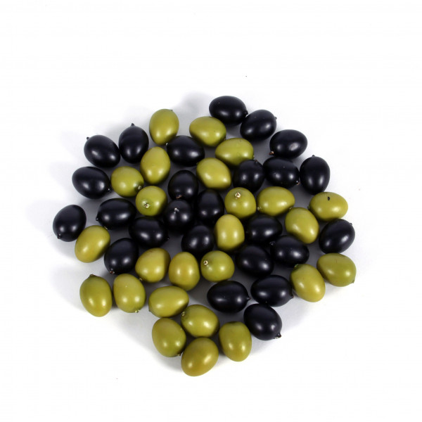 Oliven, Btl/50 St., 2 Farben sort.