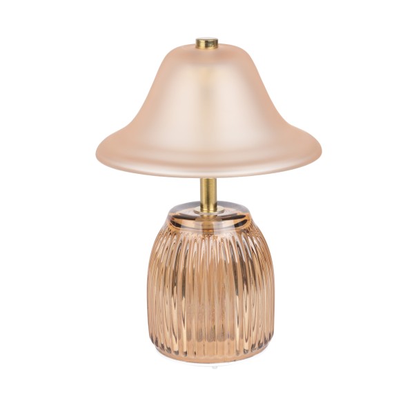 Led Tischlampe Pilz congac Recharge Anschluss 15x21 cm