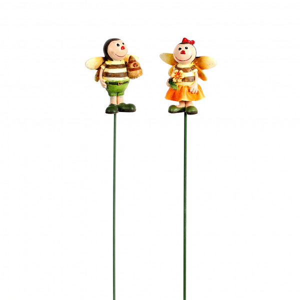 Poly Bienen-Stecker 2 Modelle sortiert 3.5x2.5xL.23 cm