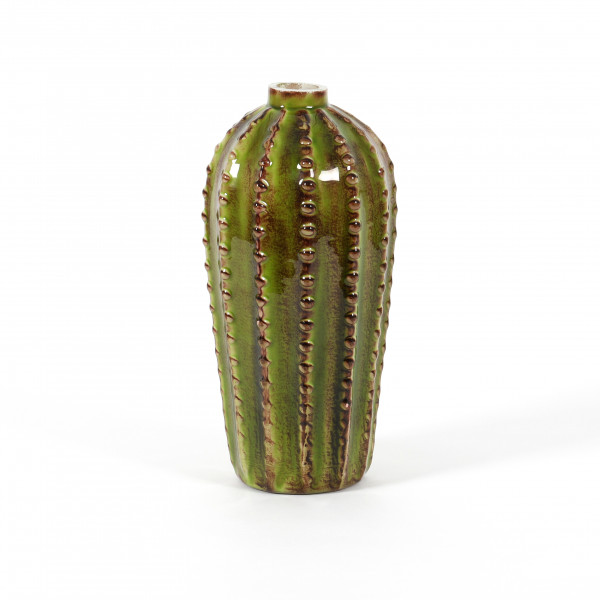 Vase Kaktus Glas, grün 12x21 cm