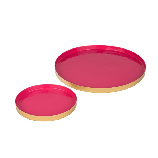 Metall-Teller Petita pink-gold