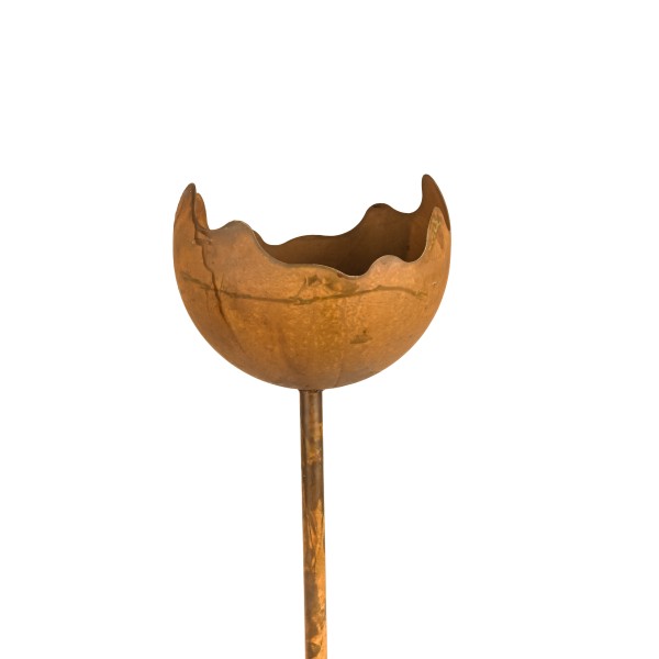 Metall-Gartenstecker Halb-Kugel geschwun gen für Flammschale, 20xLänge 80cm