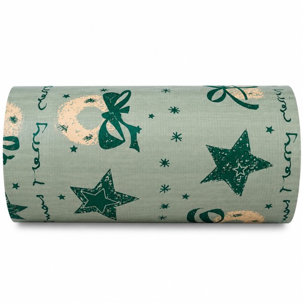 Kraftpapier 50 cm 7 Kg Merry Christmas grün