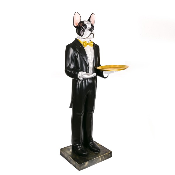 Poly Hund Carvalier James im Frack schwarz/weiß, 54x53xh162 cm