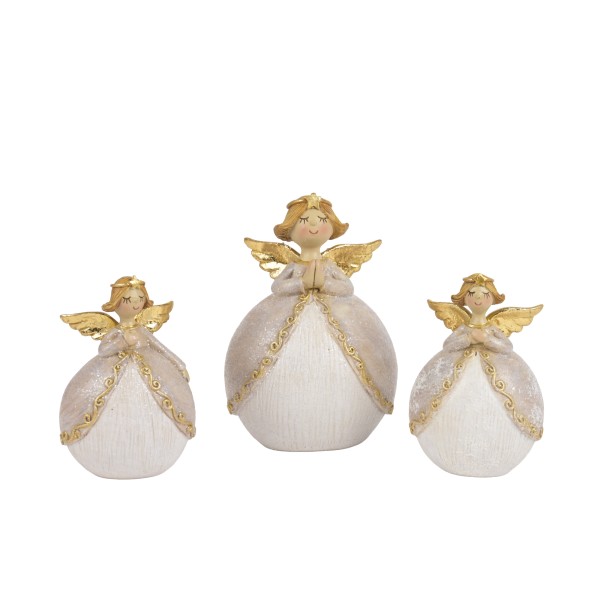 Poly Engel Lina kugelig, creme/gold