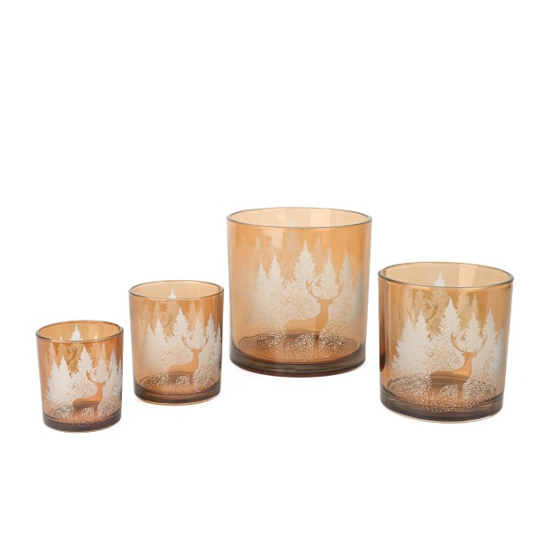 Teelicht Waldleben cognac