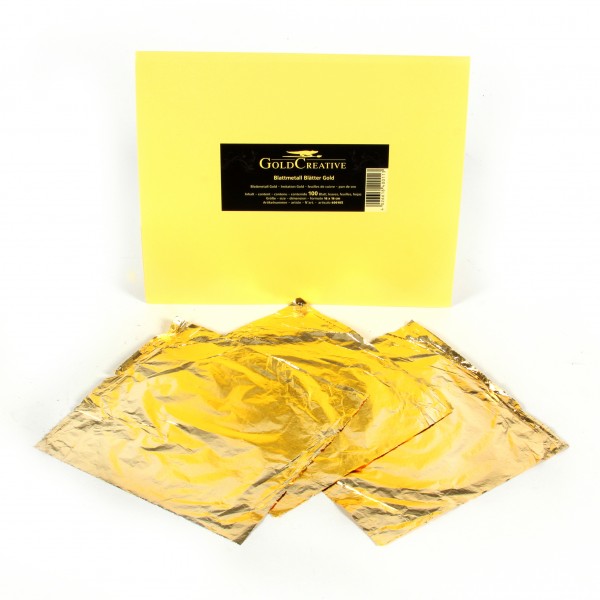 Blattgold 25 Blatt 140x140 mm kupfer