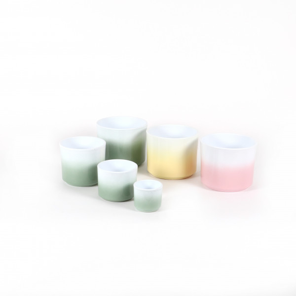 Zylinder Keramik-Topf Bicolor