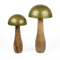 Holz-Pilz mit Metallkappe Holz-Pilz mit Metallkappe