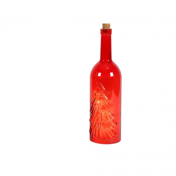 LED Flasche W-Baum mit Glitzerfolie