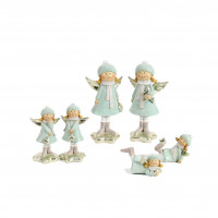 Poly Engel Alana stehend auf silber Stern, grünes Kleid 7x5xh14cm Poly Engel Alana stehend auf silber Stern, grünes Kleid 7x5xh14cm